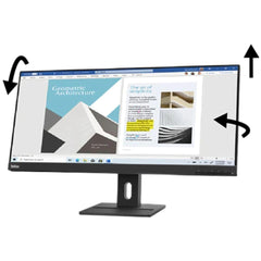 LENOVO Computer Monitors Lenovo ThinkVision E29w-20 29" IPS Ultra Wide 90Hz Built-in Speakers Adjustable Stand