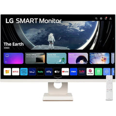 LG Computer Monitors LG 27SR50F (2023) 27" Smart IPS Full HD webOS 23 HDR10 Airplay 2 Screen Share Bluetooth 5Wx2 Stereo SpeakerTilt Stand HDMI & USB - White