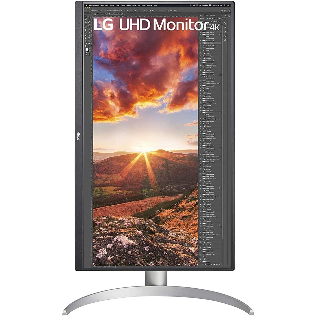 LG Computer Monitors LG 27UP550N-W 27" IPS 4K HDR Adjustable Stand USB Type-C HDMI x 2 & DisplayPort FreeSync