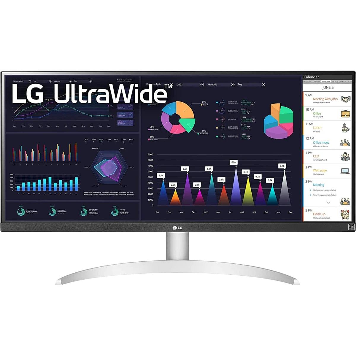 LG Computer Monitors LG 29WQ600-W 29" IPS UltraWide Full HD HDR10 RGB 99% USB Type-C AMD FreeSync Built in Speakers