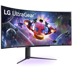 LG Computer Monitors LG 45GR95QE-B 45" UltraGear™ OLED Curved 800R 3K 240Hz .03ms HDR10 DCI-P3 98.5% HDMI 2.1 w/ G-SYNC Compatible