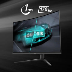 DELL Computer Monitors MSI G32CQ5P 32" WQHD 2K HDR Ready Curved 1500R 170Hz 1ms Frameless AMD FreeSync Adjustable Stand w/ 2x HDMI & Display Port