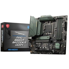 MSI MOTHERBOARD MSI Motherboard  MAG B660M BAZOOKA LGA 1700, Intel 12th, DDR4 mATX ,M.2, PCIe 4.0, USB 3.2 Gen2