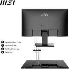 MSI Computer Monitors MSI PRO MP243X 24" IPS Full HD 100Hz Less Blue Light PRO VESA Mountable Built-in Speakers Tilt-Adjustable HDMI & DP - Black