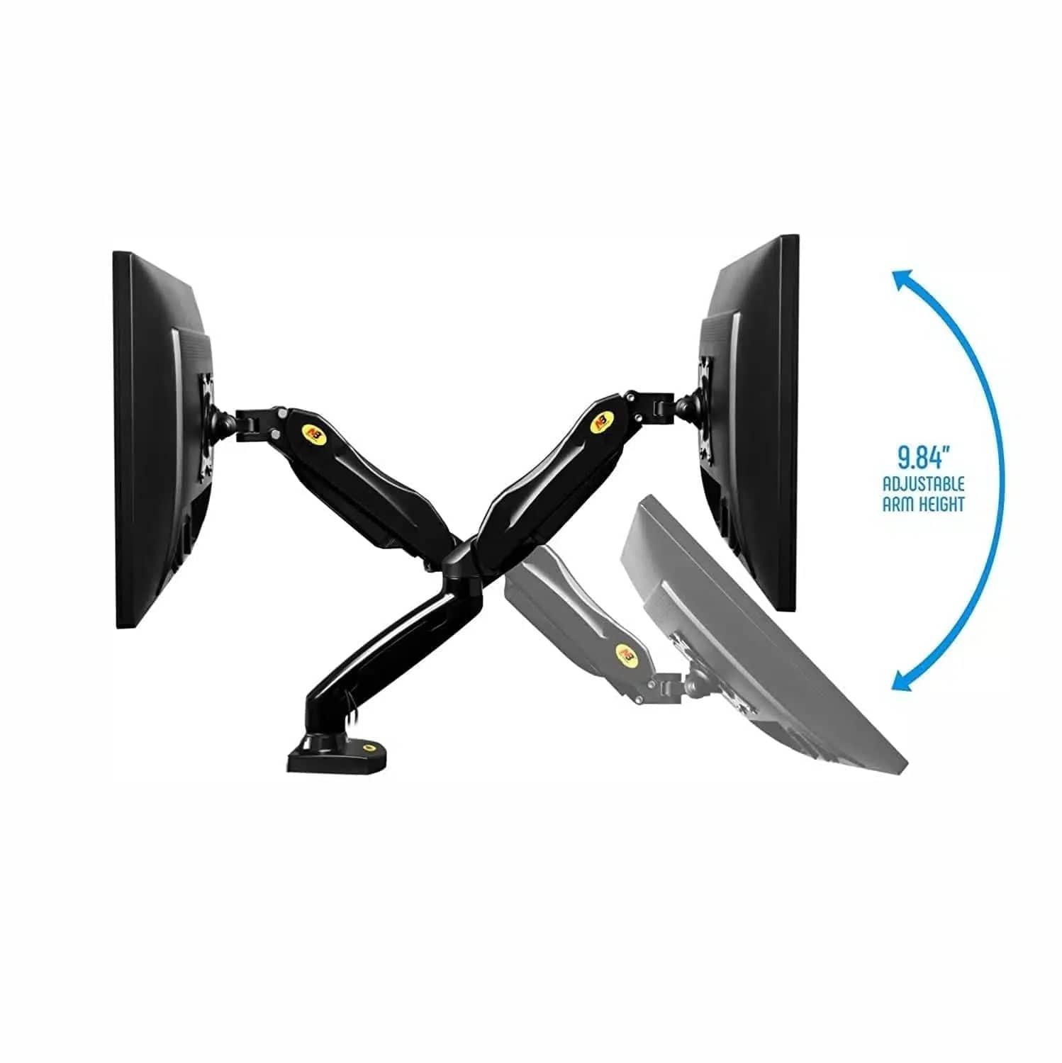 Best Buy For Online Shopping Desktop Computers NB North Bayou New Dual Gas Strut Desktop Monitor mount . Dual Arm