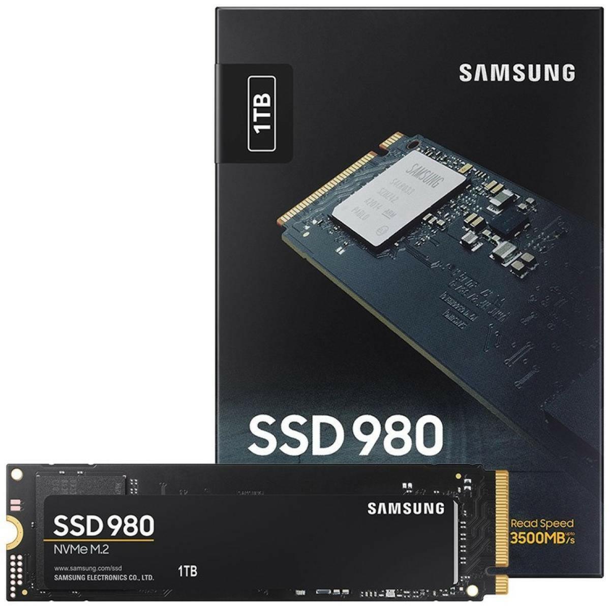 SAMSUNG Solid State Drive SAMSUNG 980 SSD 1TB PCIe3.0 M.2 NVMe Read/Write Up To 3,500/3,000 MB/s