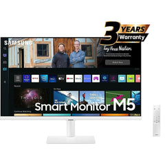 SAMSUNG Computer Monitors White. SAMSUNG M5 32" FHD HDR10 Smart Monitor 4ms (GTG),1B Colors & USB Ports - with Netflix, YouTube & Apple TV Streaming - black or White