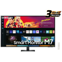SAMSUNG Computer Monitors SAMSUNG M7 (BM700) 43" 4K UHD HDR10+ Smart Monitor w/ Speakers, 4ms (GTG),1B Colors & USB Ports USB-Type C w/ Netflix, YouTube, Apple TV Streaming