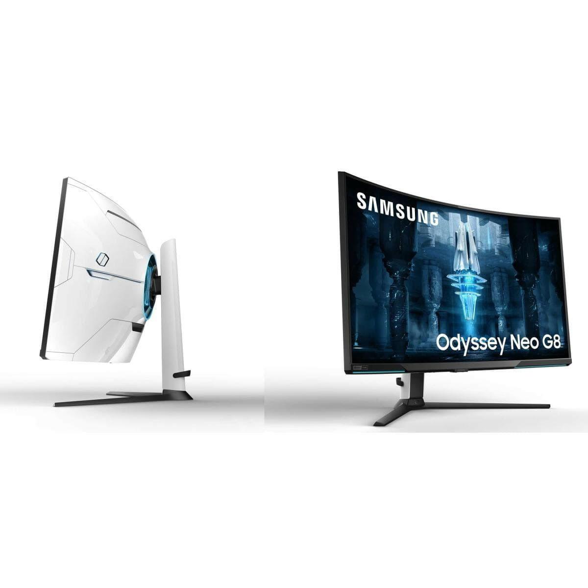 SAMSUNG Computer Monitors Samsung Odyssey Neo G8 32" 4K UHD Curved HDMI 2.1 Monitor, VA Quantum Matrix Mini-Led, 240Hz, 1ms(GTG), HDR 2000, 99% sRGB, FreeSync w/ Core Sync & Ergonomic Stand