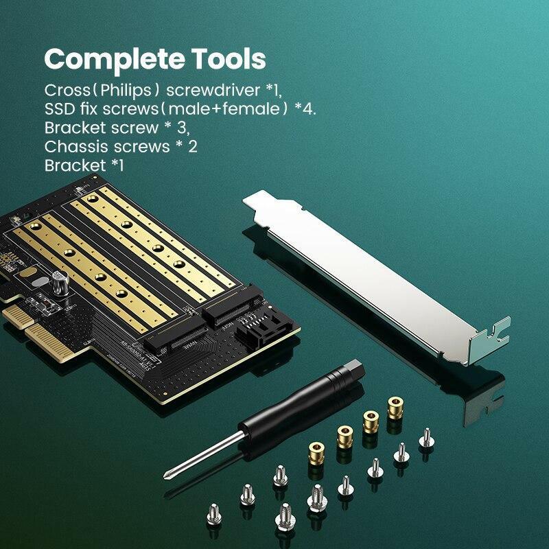 UGREEN PCIE CARDS Ugreen CM302 M.2 NVMe to PCI-E3.0 Express Card with M.2 Sata